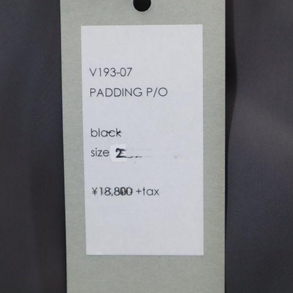 未使用 VAST222 バースト222 19AW 日本製 中綿ジャケット 2 ブラック プルオーバー メンズ 古着 中古_5