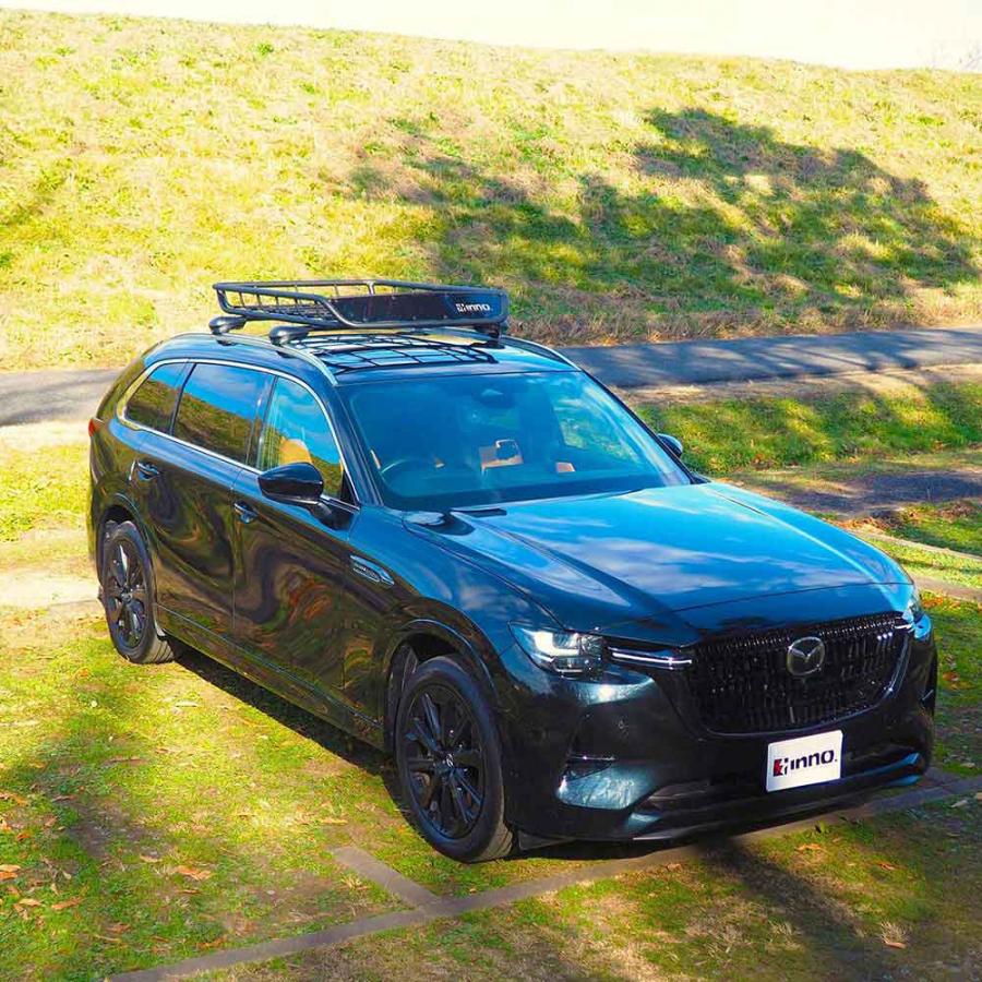 INNO マツダ CX-80 R6.10〜 KL系 フラッシュレール付 ルーフキャリア