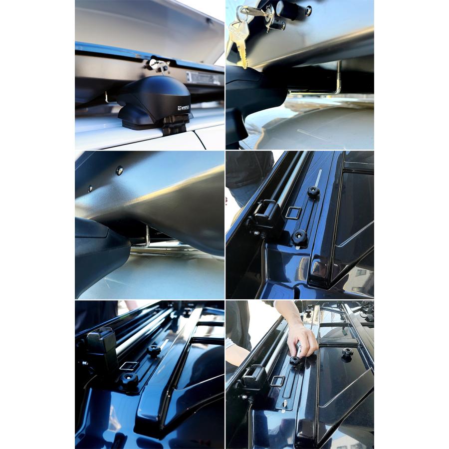 ホンダ N-BOX JF5 JF6 R5.10〜 キャリア 車種別キャリア 4点セット エアロベース フラッシュタイプ ルーフボックス BRW240WH inno carmate (P02)_11