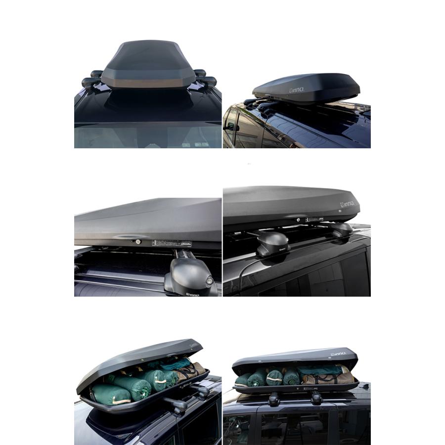 ルーフボックス＋ルーフキャリアセット 楽天市場】ルーフボックス 500L 約173×38×80cm Mサイズ ブラック