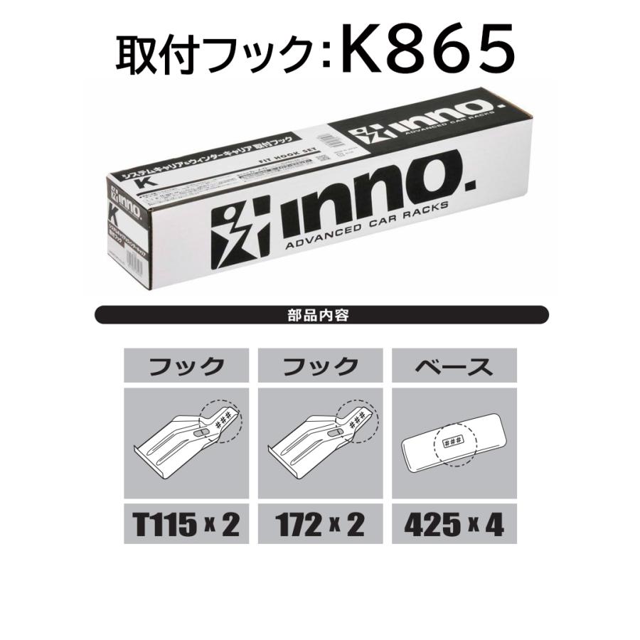 INNO トヨタ プリウス 30 ZVW3#系 H21.5〜H29.2 車 ルーフキャリア 車