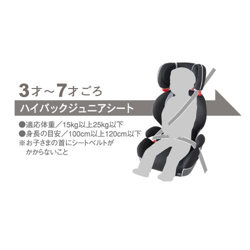 ジュニアシート Ailebebe Alj8 低廉 サラット ハイバック スカーレットブラック Jrクワトロ Carmate チャイルドシート 車