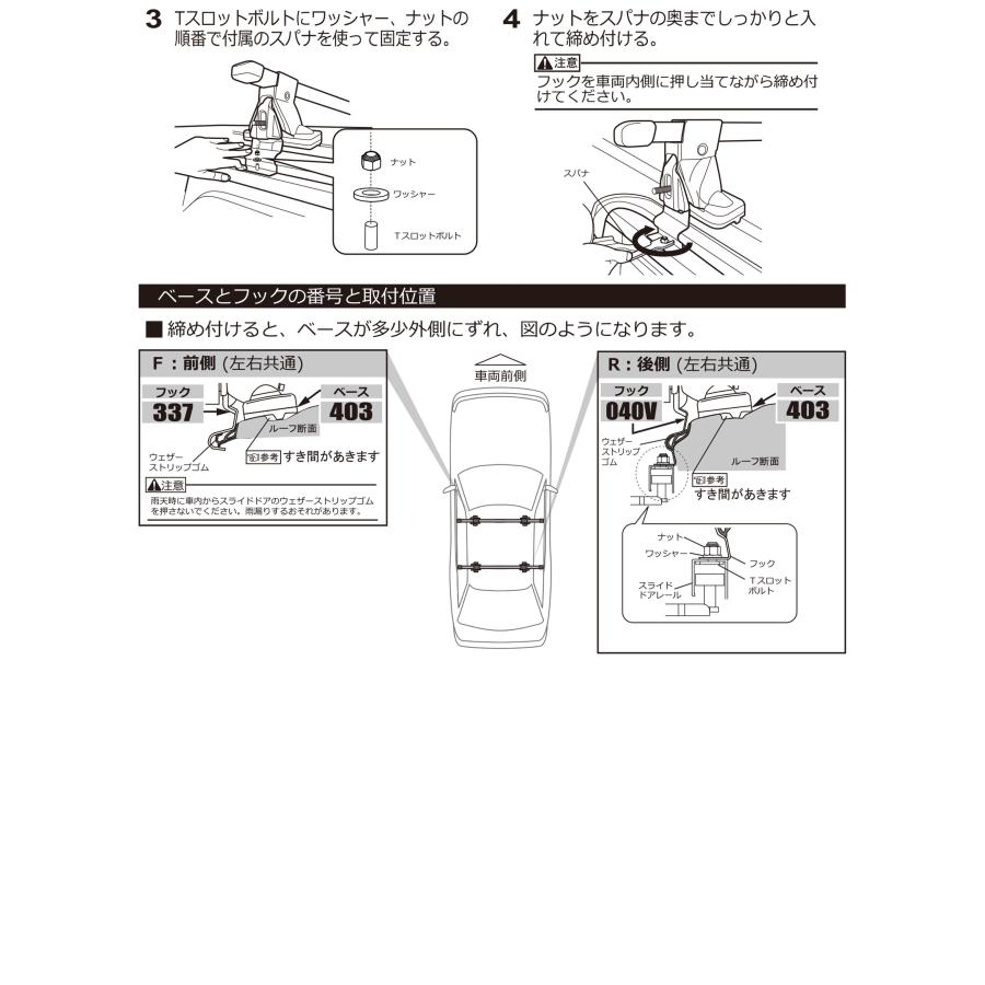 INNO トヨタ ヴォクシー 90系 R4.1〜 MZRA90W ZWR90W系 車 ルーフ 