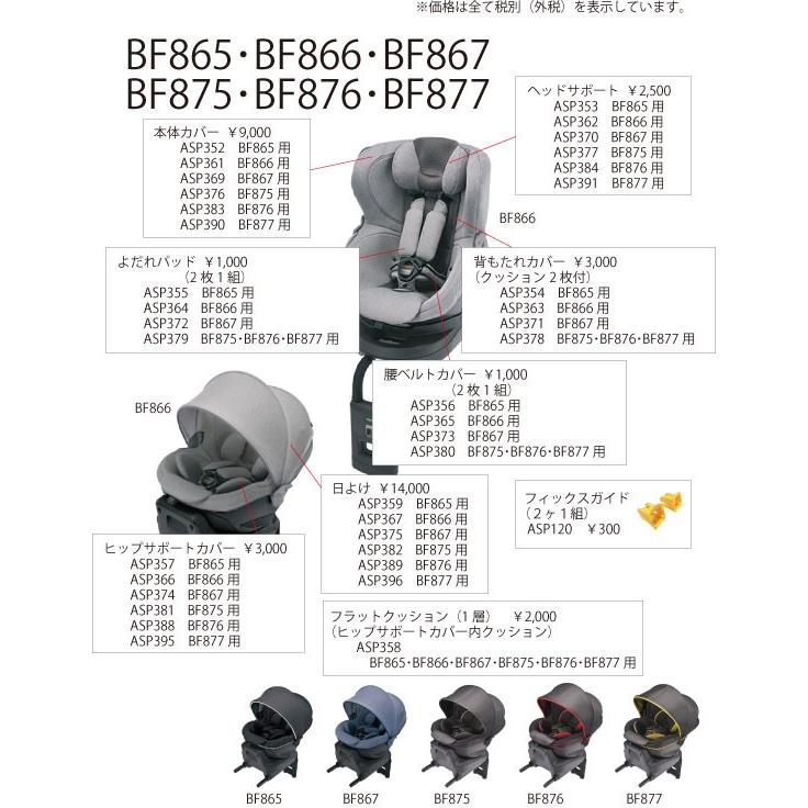 エールベベ AILEBEBE チャイルドシート補修パーツ ASP358 フラットクッション（1層） KURUTTO4i・KURUTTO4sプレミアム BF865・BF866・BF867・BF｜carmate｜02