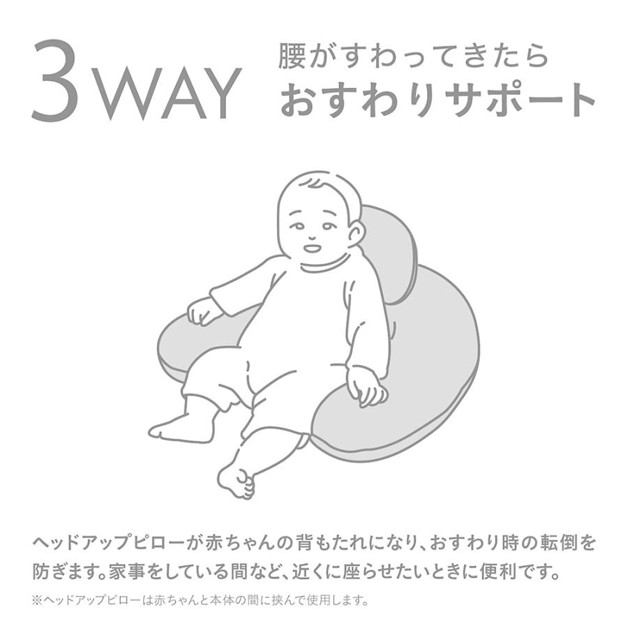 授乳クッション 洗える BB714 3WAY クッション エールベベ スリーウェイ クッション プレミアム 【イブル ライトグレー】カバー洗濯可能 carmate(P05)(R80) | カーメイト | 04