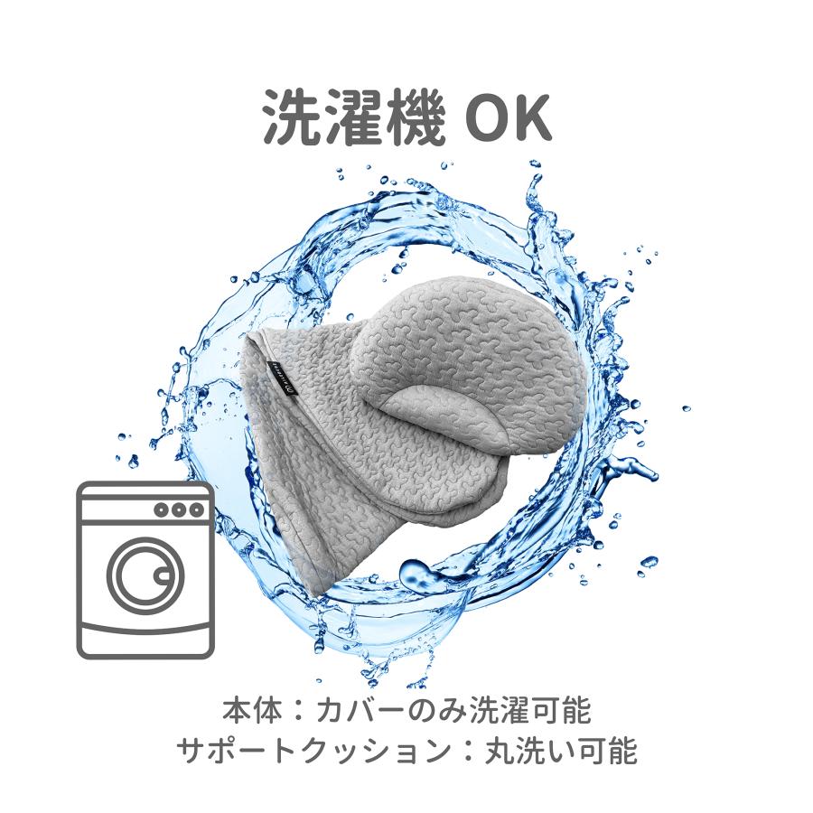 エールベベ・ギュット4WAY イブル ライトグレー BB805 プレママの眠りをサポートする抱き枕 授乳クッション  妊婦 抱き枕 洗える エールべべ (R80)(P05) | カーメイト | 07