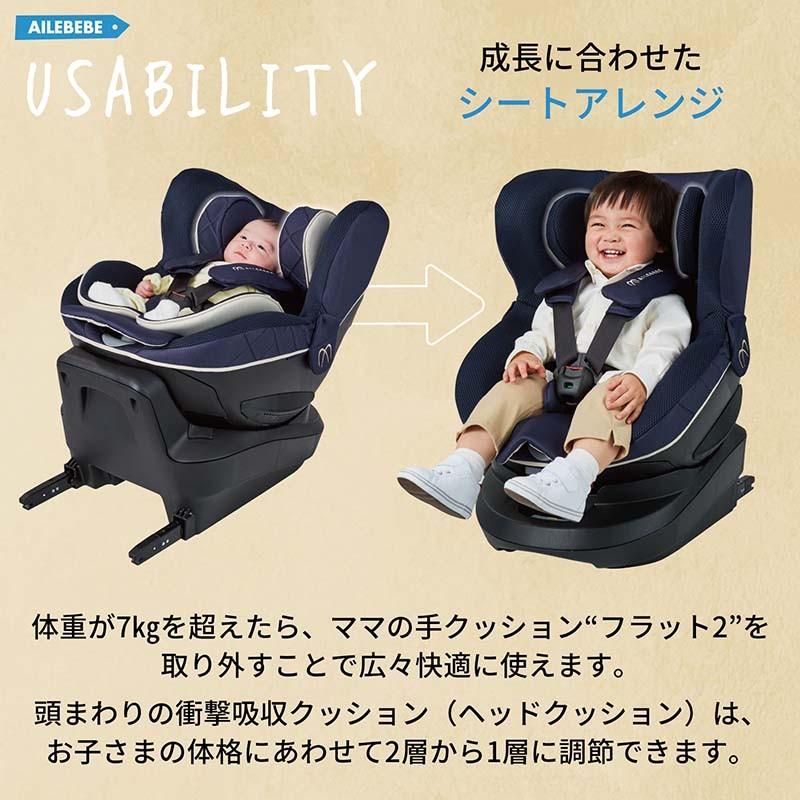 チャイルドシート ISOFIX 回転式 エールベベ クルット6i グランス 