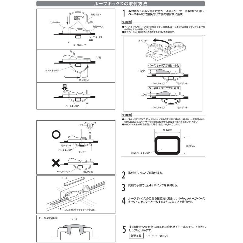 カーメイト BRP10 クイッククランプセット  INNO キャリア ルーフボックス専用 オプション クランプセット ４個入り carmate｜carmate｜02