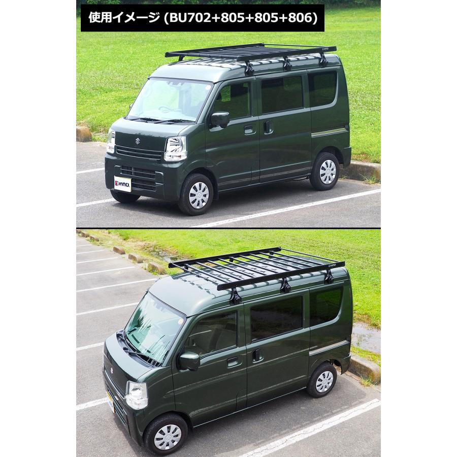 INNO エブリイ ハイゼット アトレー ルーフラック セット BU702