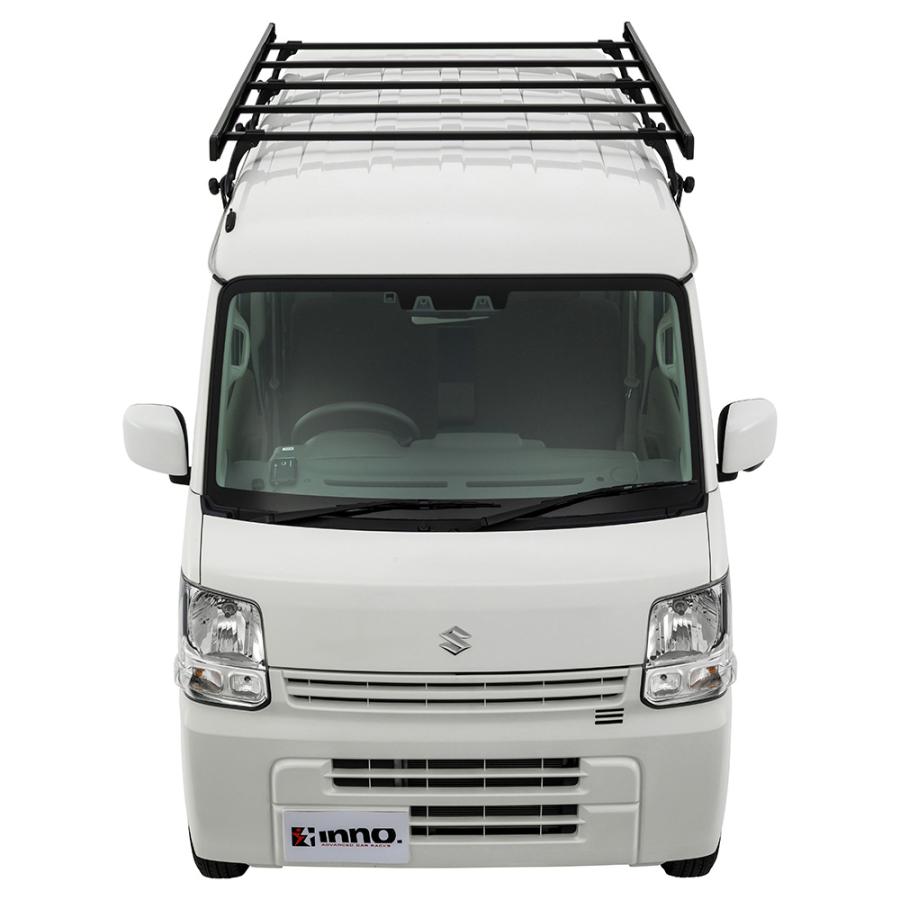 エブリイ ハイゼット アトレー BU702 ローダウンラック エブリイ / ハイゼット用 ルーフラック ルーフキャリア inno キャリア アタッチメント carmate (P03) | INNO | 12