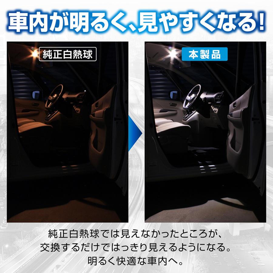 GIGA 車 LED ルームランプ T10 BW251 LEDルーム R110T 110lm 5000K