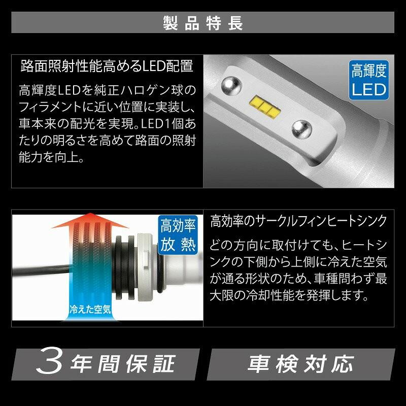 GIGA 車 LED ヘッド フォグ HB3 HB4 HIR2 BW542 LEDヘッドライト E3400