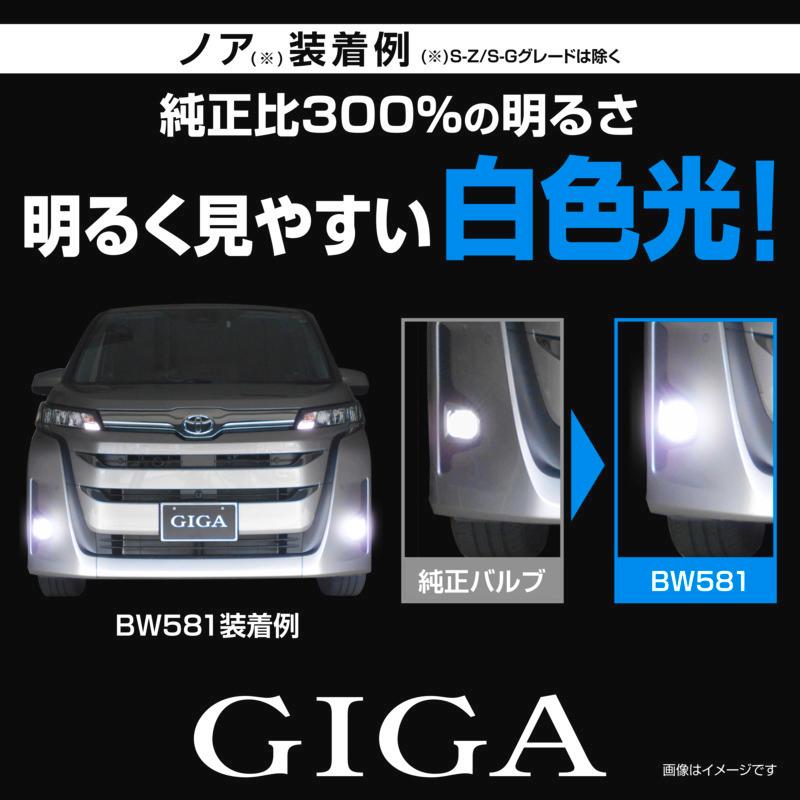 GIGA 車 純正 LED フォグ 交換 青白光 BW581 S2800GS 6000K 2800lm