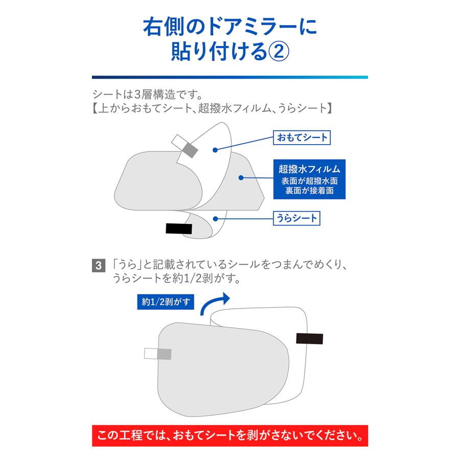 車 ドアミラー 超撥水 フィルム C801 ゼロワイパーフィルム 車種専用 01ドアミラー・サイドガラス用 4枚セット プリウス50系 他 雨 降雪 3〜6ヵ月効果(P10)(R80) | カーメイト | 14