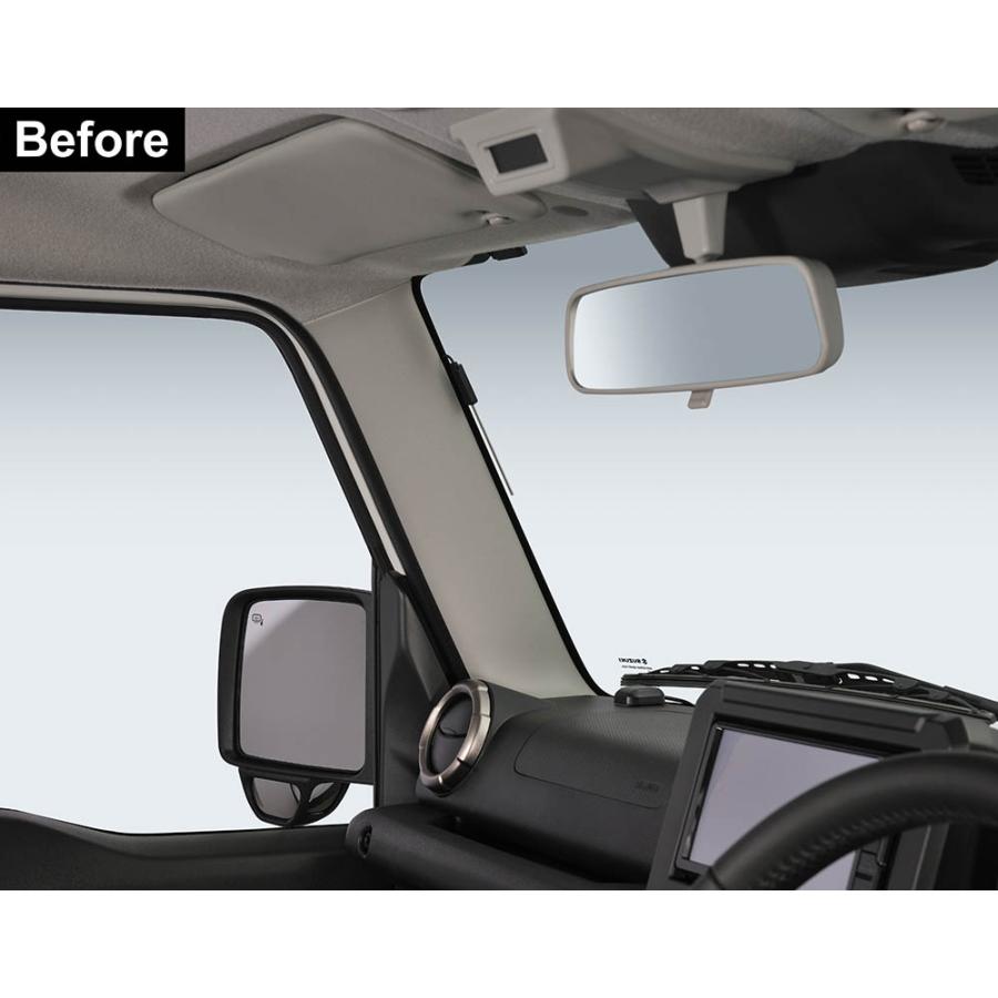 ジムニー専用 Aピラーカバー 運転席側/助手席側セット CX530K スズキ ジムニー jb64 シエラ jb74 ノマド jc74 専用 内装 jimny carmate (P05)(R80)の画像