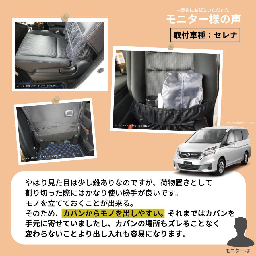 カーメイト（CARMATE） 車 荷物 置き 固定 ネット 助手席 荷物フック