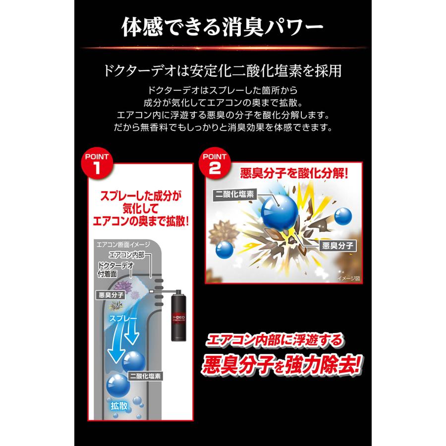 消臭剤 車 エアコン カーメイト D221 ドクターデオプレミアム エアコンスプレータイプ 無香 carmate (R80) | カーメイト | 03