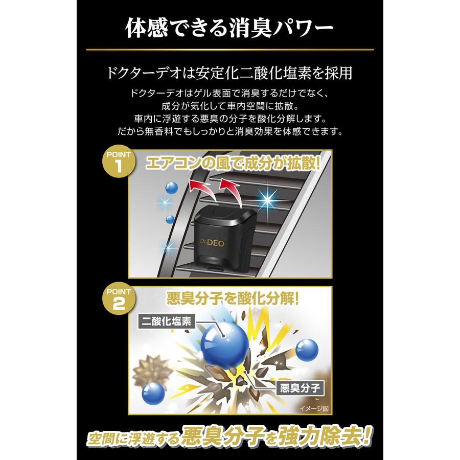 消臭剤 車 カーメイト D272 ドクターデオ プレミアムゴールド エアコン取付タイプ 無香 エアコン 消臭 二酸化塩素 carmate (P05)(R80) | カーメイト | 03