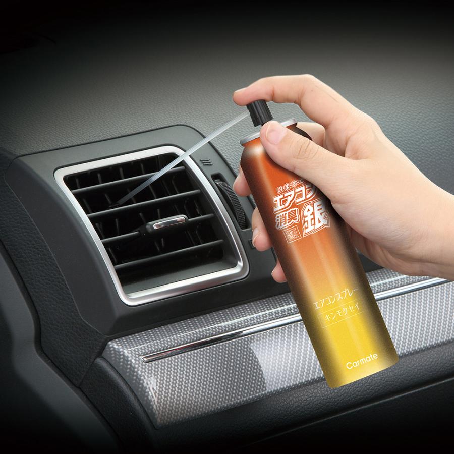 カーメイト（CARMATE） 車 消臭剤 D295 超強力エアコンスプレー消臭 銀