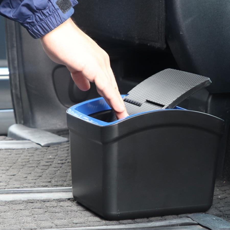 車 ゴミ箱 カーメイト Dz366 おもり付ゴミ箱 カーボン調 ブルー Off 527円 L Carmate1