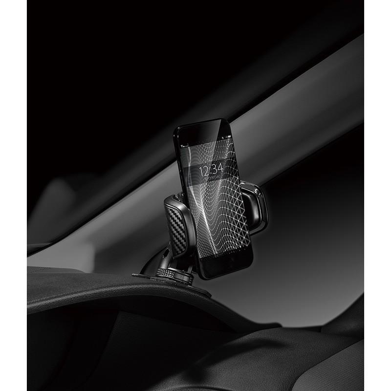 スマートフォンホルダー 車 スマホホルダー DZ521 スマホルダー クイック 貼付け カーボン調 BLACK EDITION carmate (R80)｜carmate｜08