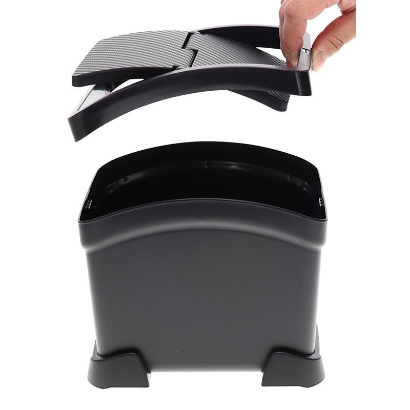 車 ゴミ箱 カーメイト DZ572 サポーター付 ゴミ箱 カーボン調 ブラック おもり付き より倒れない 車用 ごみ箱 ダストボックス カー用品 carmate (R80)(P05) | カーメイト | 04