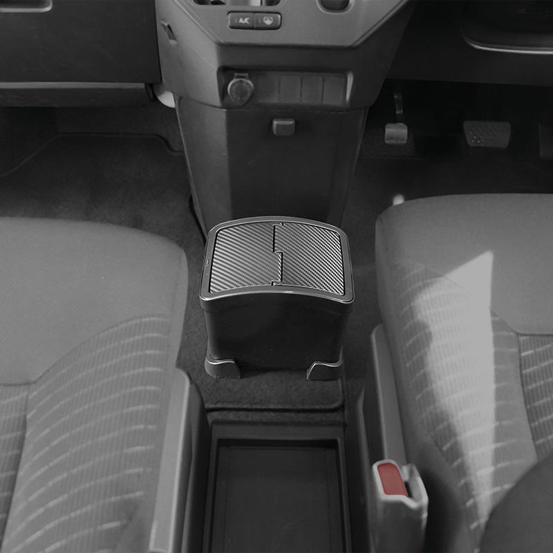 車 ゴミ箱 カーメイト DZ572 サポーター付 ゴミ箱 カーボン調 ブラック おもり付き より倒れない 車用 ごみ箱 ダストボックス カー用品 carmate (R80)(P05) | カーメイト | 06