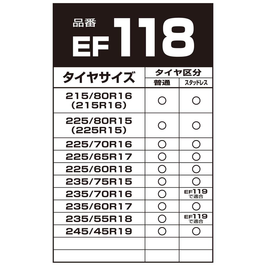バイアスロン（公式）正規品 EF118 タイヤチェーン 非金属 カーメイト バイアスロン イージーフィット EZ×FIT 日本製 国内メーカー アイスバーン 2026-2027 | バイアスロン | 01