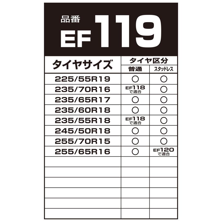 バイアスロン（公式）正規品 EF119 タイヤチェーン 非金属 カーメイト バイアスロン イージーフィット EZ×FIT 日本製 国内メーカー アイスバーン 2026-2027 | バイアスロン | 01