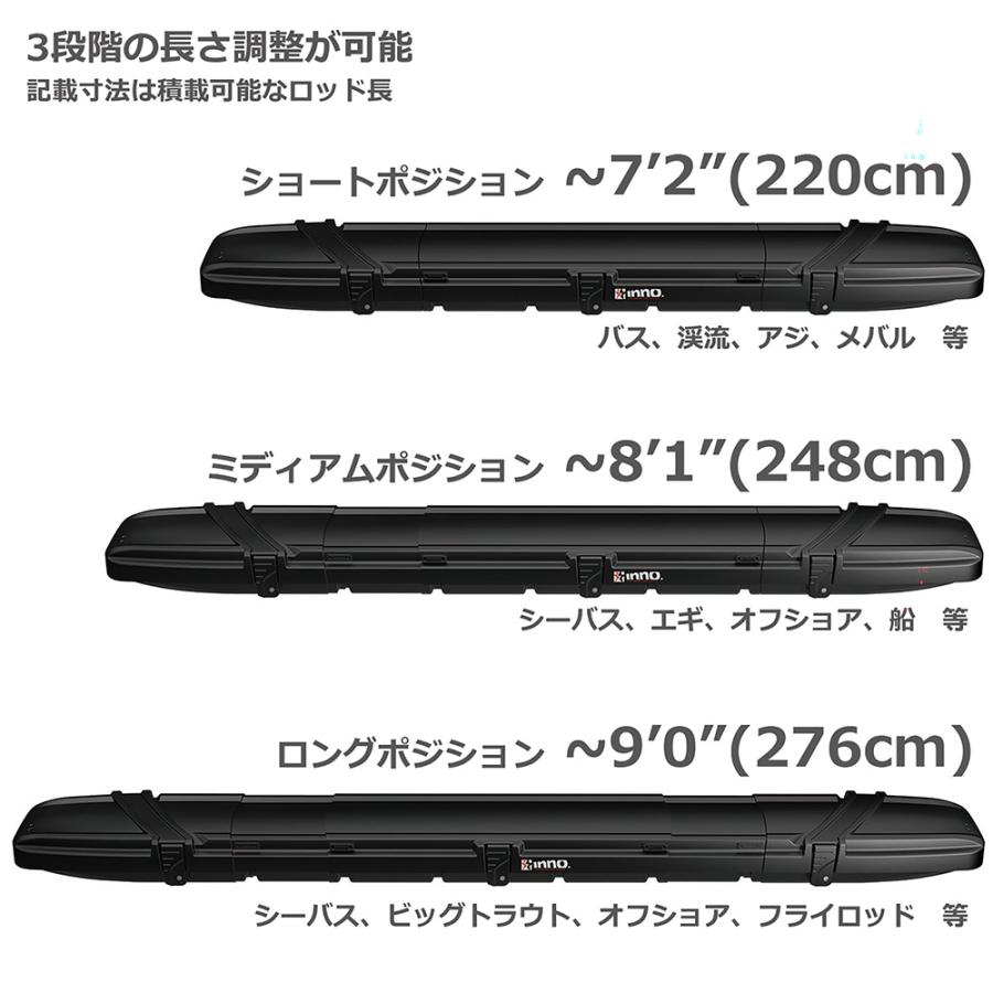 ロッドケース INNO ロッドケース ハード 2026年 最新モデル IF44TBK ロッドボックス