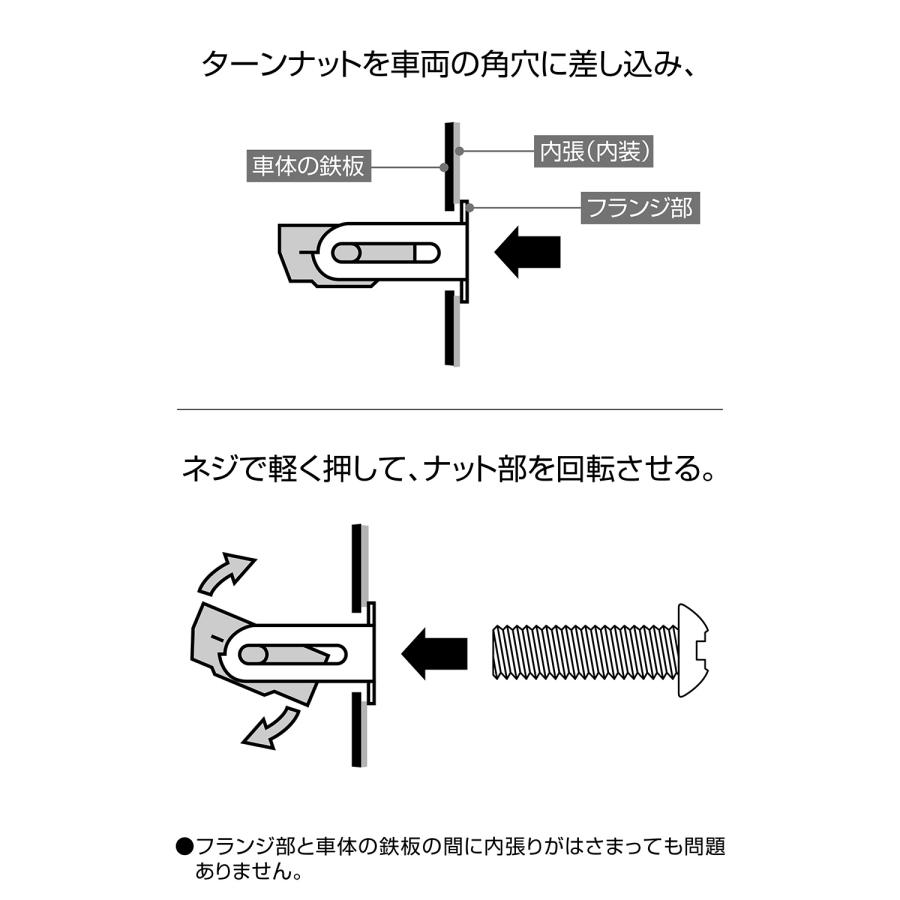 カーメイト IF57 角穴アダプターC サイドバー取付用オプション ロッドホルダー パーツ 補修部品 INNO carmate (R80)(P05) | カーメイト | 02
