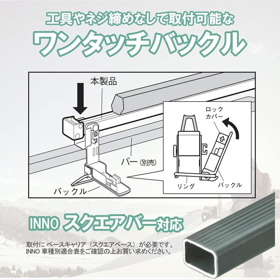 INNO 車 ルーフ スキーキャリア inno スキー スノボ キャリア INNO 車 ルーフ スキーキャリア inno スキー スノボ キャリア