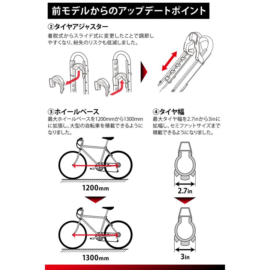 INNO INA396 タイヤホールド 3 キャリア 自転車 積載 車 ロードバイク