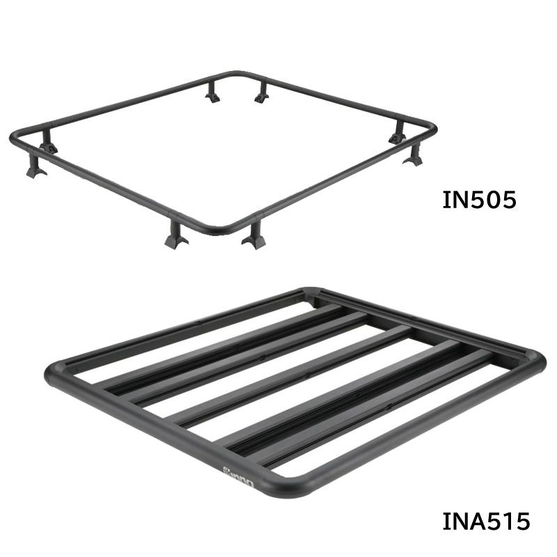 ルーフラック 車 INA515 ルーフデッキ 120 IN505 INA515用レールキット セット inno キャリア アタッチメント キャンプ carmate｜carmate｜02