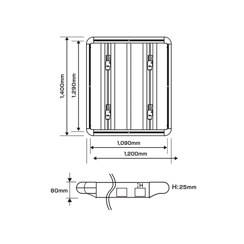 送料0円 <BR> <BR>INNO INA515 ルーフデッキ120 <BR>エアロベース
