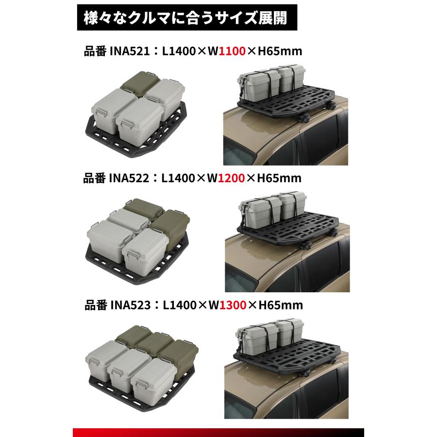 INNO 車 ルーフラック INA521BK ルーフボード 110BK 幅1400mm×1100mm
