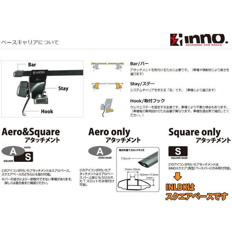 INNO 車 キャリア バー ルーフ ベース セット inno トヨタ プロ INNO 車 キャリア バー ルーフ ベース セット inno トヨタ プロ