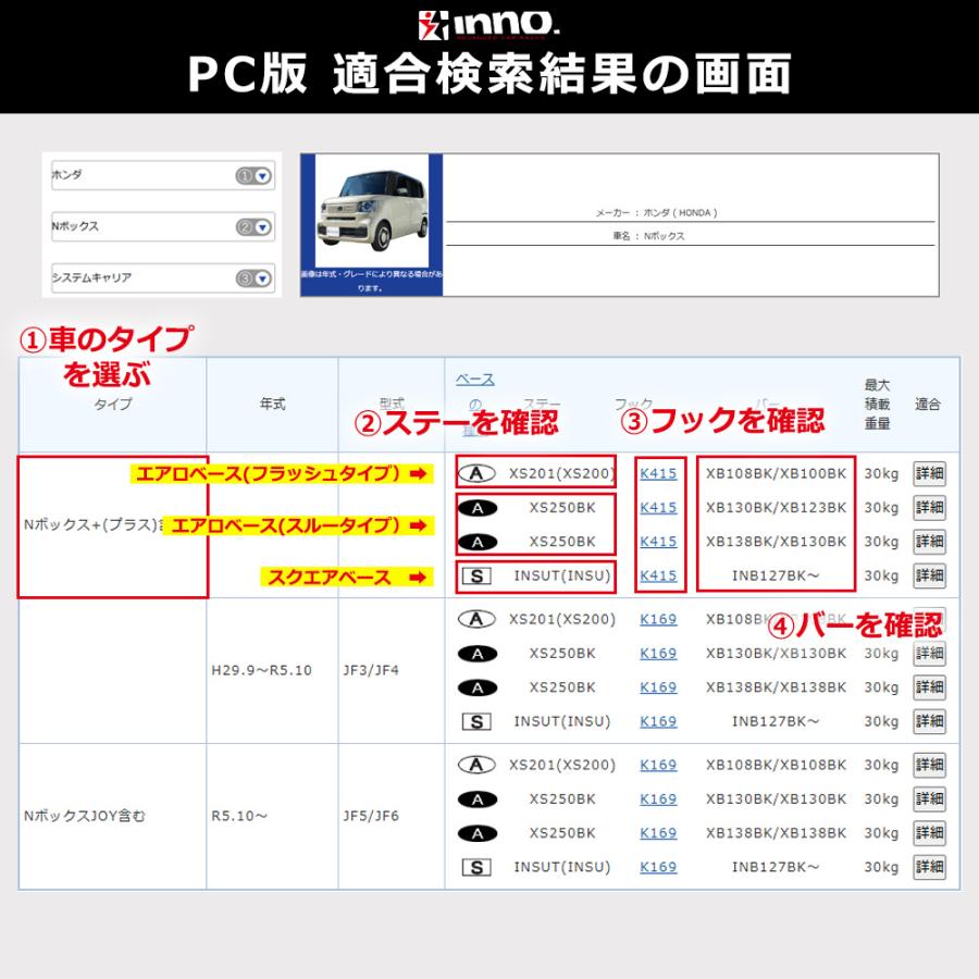 INNO 公式ストア INNO INXP スクエアベースステー ベーシックキャリア フィックスポイント 車 専用 ベースキャリア スクエアベース ステー carmate (P07) | カーメイト | 12
