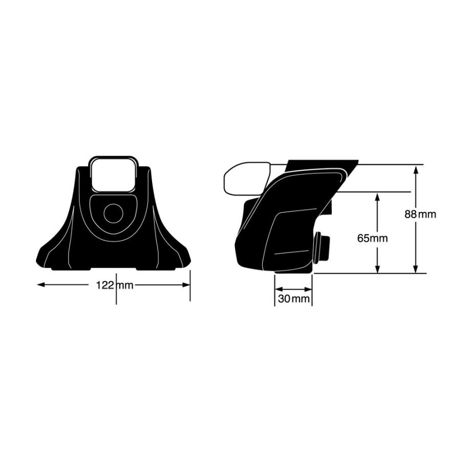 INNO 公式ストア INNO INXP スクエアベースステー ベーシックキャリア フィックスポイント 車 専用 ベースキャリア スクエアベース ステー carmate (P07) | カーメイト | 08