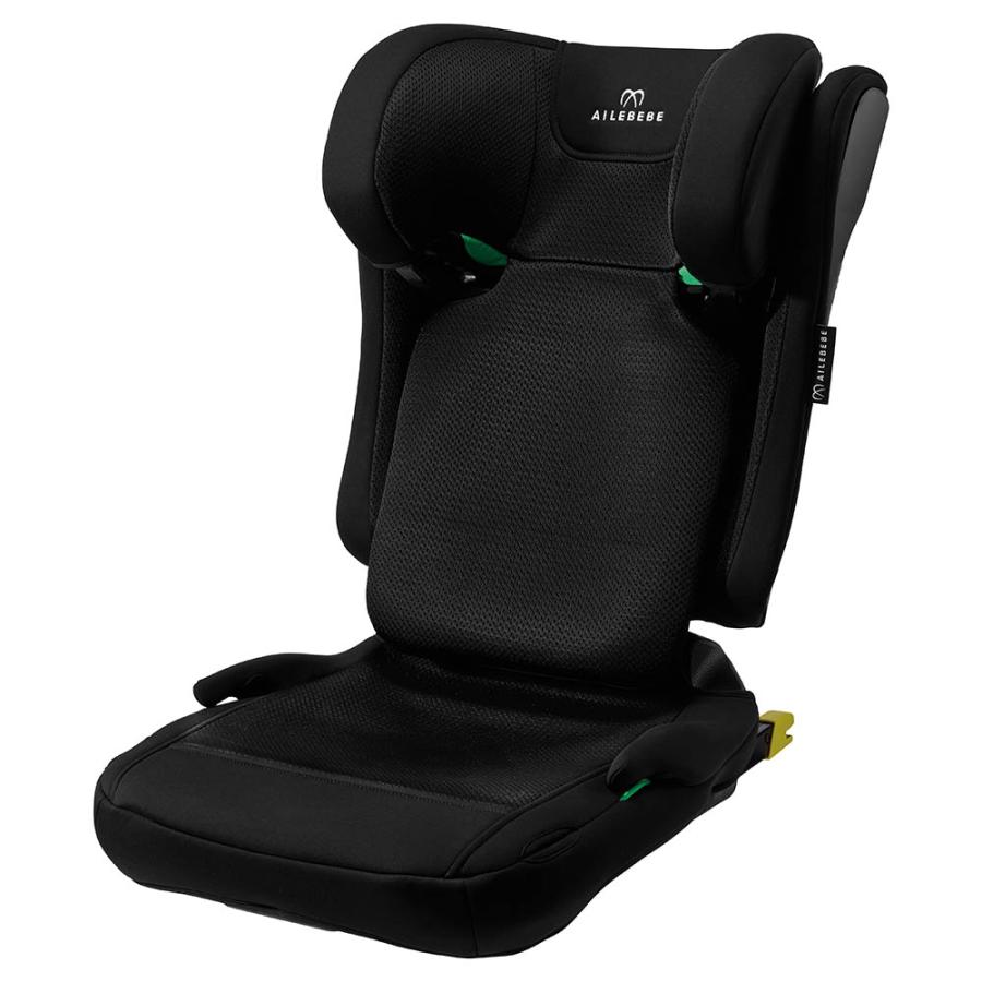 ジュニアシート 3歳 isofix JF210 エールベベ スット コンパクト 折りたためる 高さ調節可能 軽量6.7kg オフブラック 取付簡単  カップホルダー付 carmate (P07) | エールべべ・クルット | 16