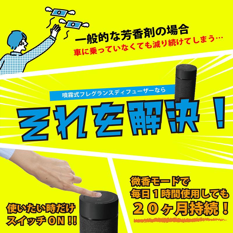 luno（カーメイト） ディフューザー 車 芳香剤 おしゃれ 車用 L10006