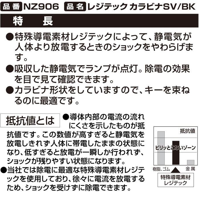 カーメイト（CARMATE） 静電気除去 キーホルダー NZ906 レジテック