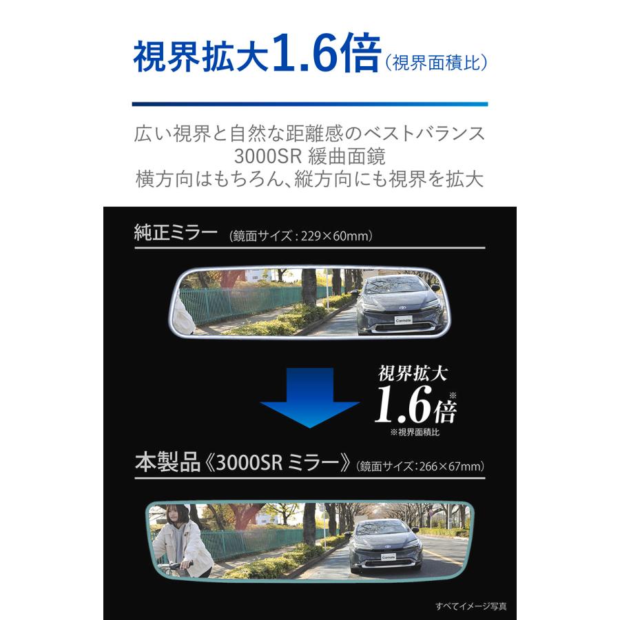 トヨタ 専用 ルームミラー PL202 トヨタ専用 ワイド リアビューミラー C クローム鏡 ライズ ルーミー タンク トール ロッキー carmate (R80)(P05) | カーメイト | 05