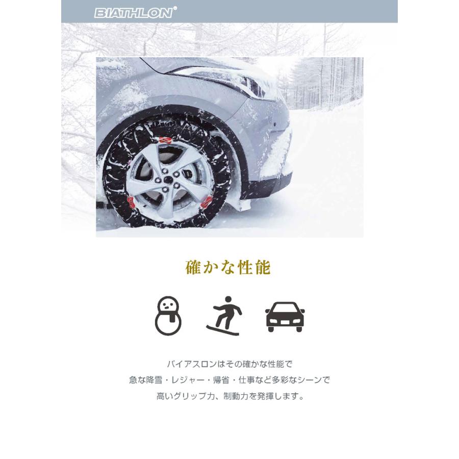 バイアスロン（公式）QE1 正規品 タイヤチェーン 非金属 カーメイト