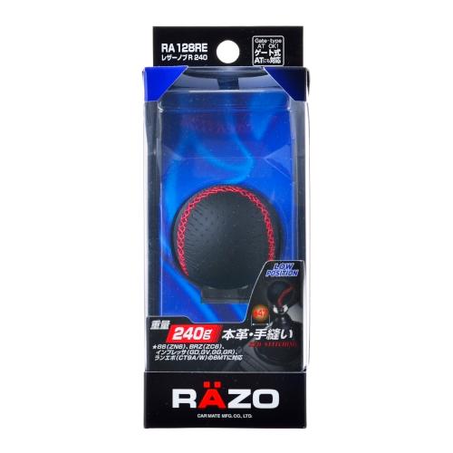 カーメイト 車 シフトノブ RAZO RA128RE レザーノブR 240 レッド