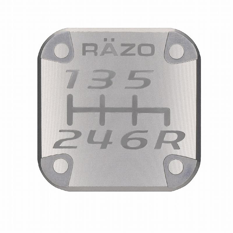RAZO シフトノブ カーメイト RB10 パターンバッジMT6N ライト ガンメタリック シルバーカラー系6速 レッツォ モータースポーツ razo carmate (P06) | カーメイト | 05