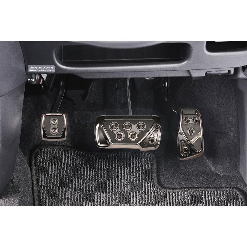 車 ペダル カーメイト RP108BCR GTスペック ペダル フット パーキングブレーキペダル ブラッククローム RAZO ペダル carmate (R80)(P05) | カーメイト | 03