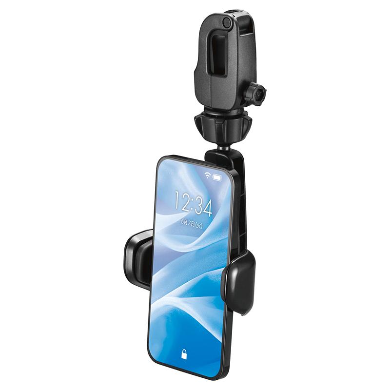 スマホホルダー 車 スタンド SA37 グリップ取り付け クイック ブラック ハイエース キャラバン エブリイ アトレー ハイゼット carmate (R80) | カーメイト | 13
