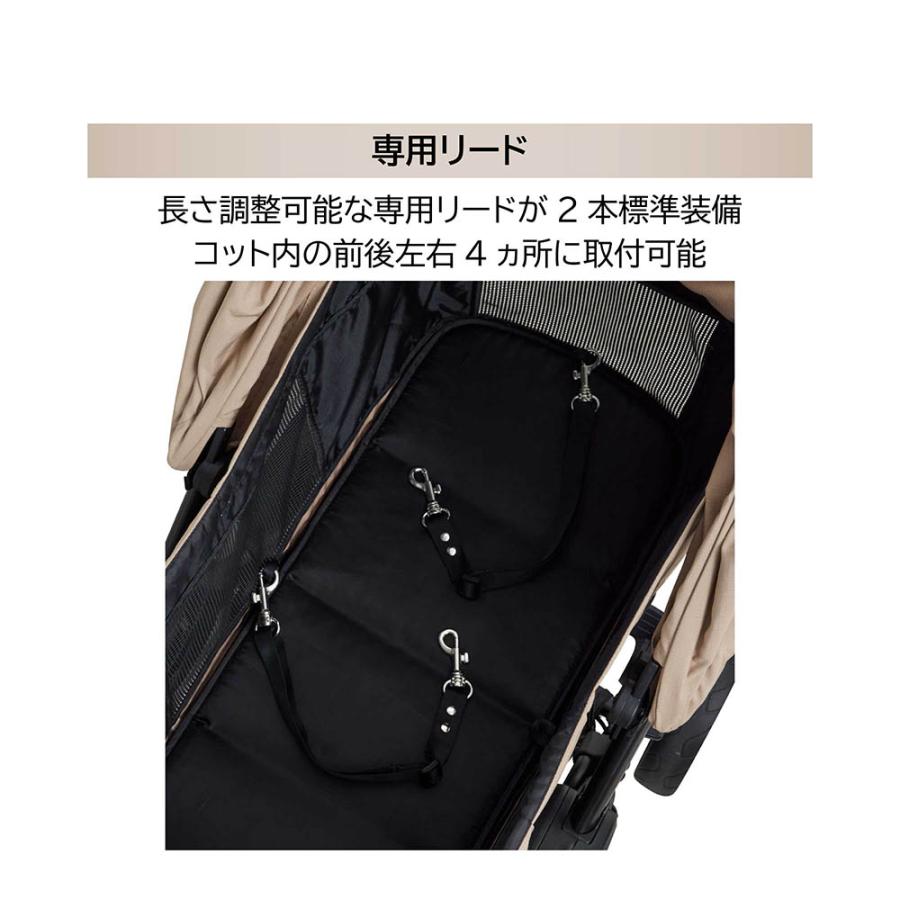 エールベベ・ゴーバギー ドッグ ブラック ST121 ペットカート 3輪 折りたたみ一体型カート GO.BUGGYDog 耐荷重 22kg コンパクト ペットキャリー ailebebe(P03) | カーメイト | 14