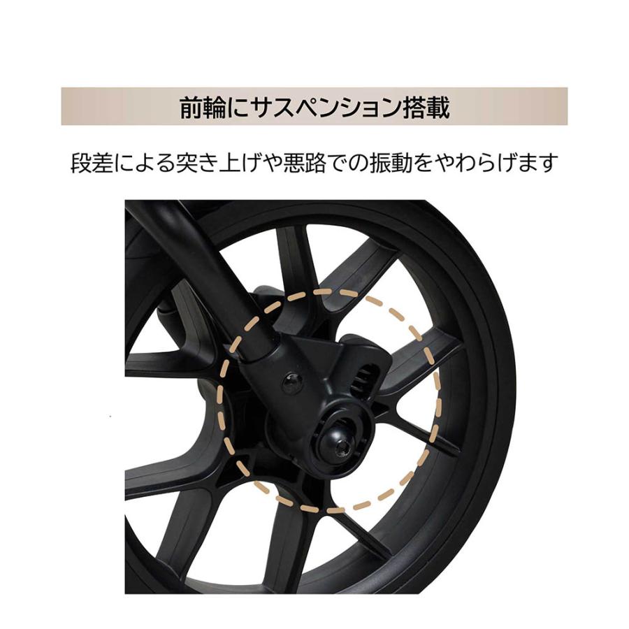 エールベベ・ゴーバギー ドッグ ブラック ST121 ペットカート 3輪 折りたたみ一体型カート GO.BUGGYDog 耐荷重 22kg コンパクト ペットキャリー ailebebe(P03) | カーメイト | 05